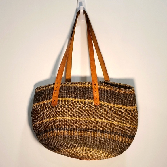Hand Crafted Handbags - Sisal Basket tote